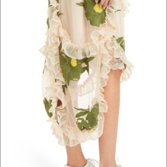 Simone Rocha Embroidered Peony Skirt - Picture 3 of 8